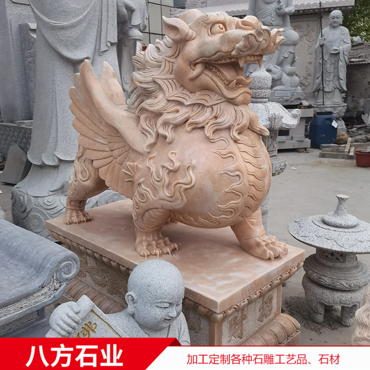 大理石大象 獅子 酒店景區(qū)門口石雕動物擺件