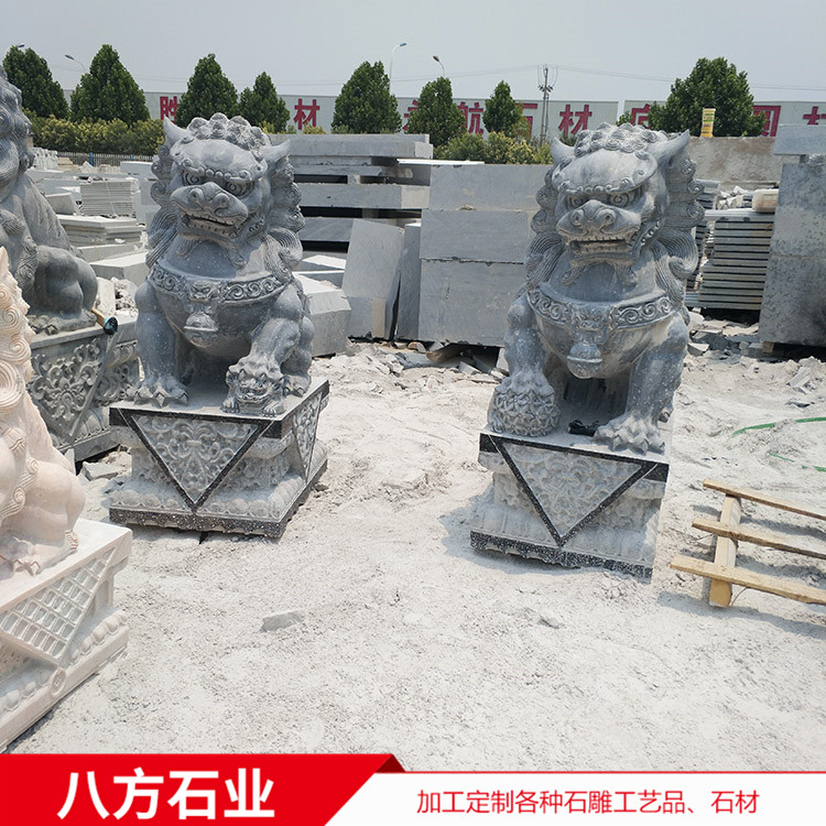 大理石大象 獅子 酒店景區(qū)門口石雕動物擺件